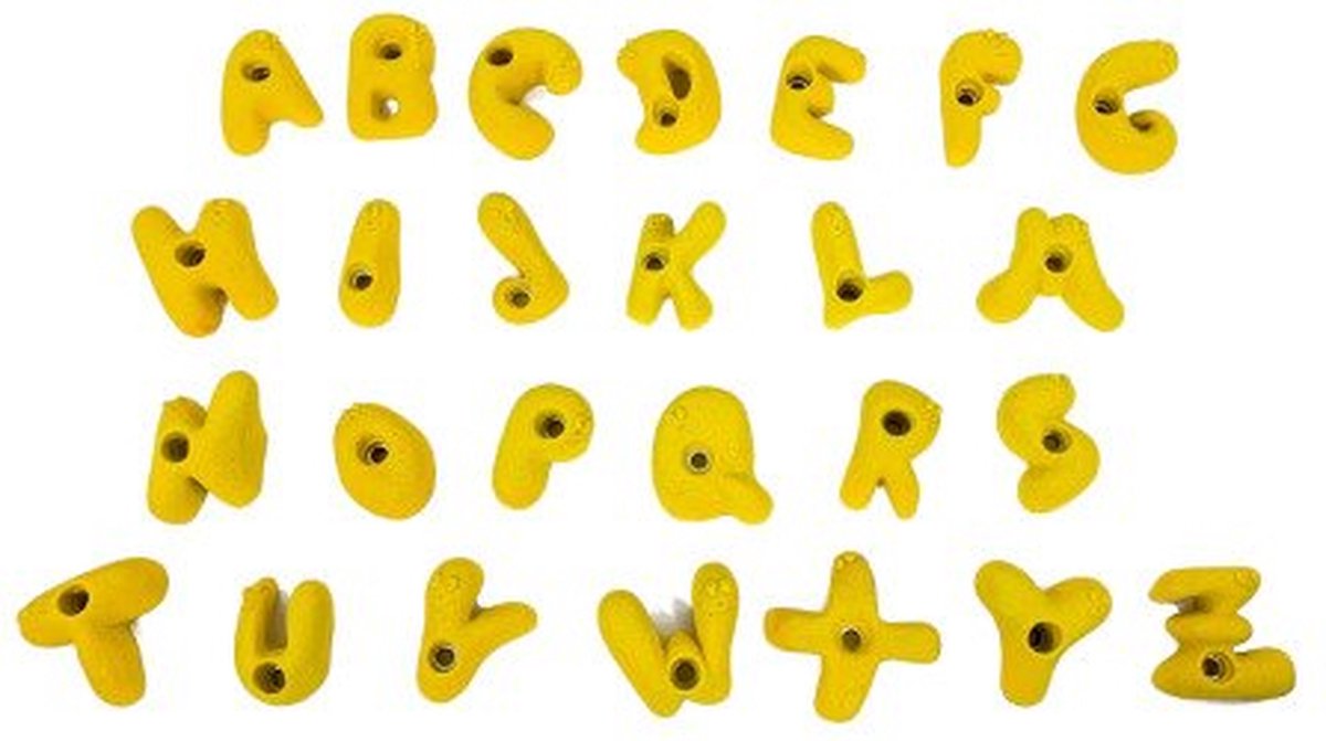 klimgrepen serie alfabet, set van 26 - Blauw